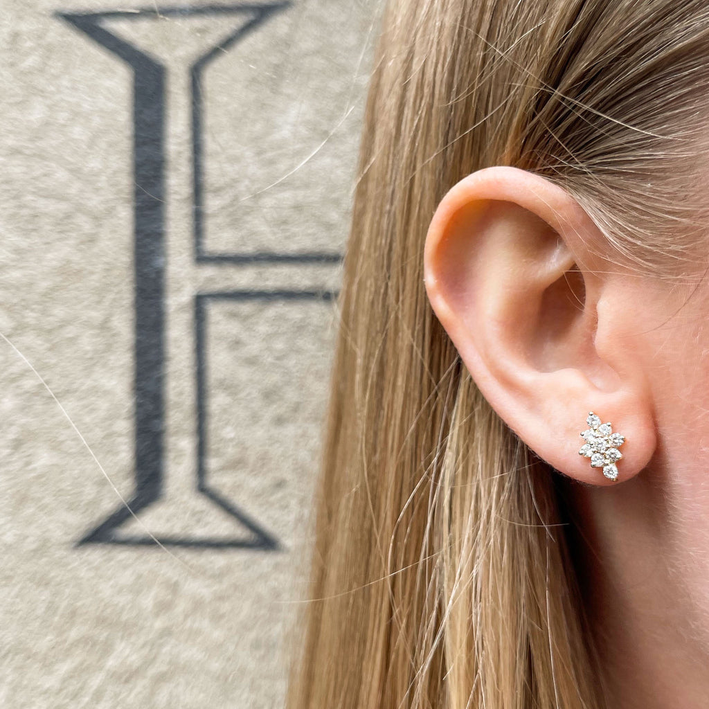 OLYMPIA, Dianysos studs, Gold/White