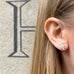 OLYMPIA, Dianysos studs, Gold/White