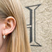 OLYMPIA, Dianysos Lux Earring 2mm Top, Gold/White