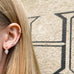 OLYMPIA, Dianysos Lux Earring 3mm Top, Gold/White