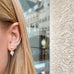 OLYMPIA, Dianysos Lux Earring 3mm Top, Gold/White