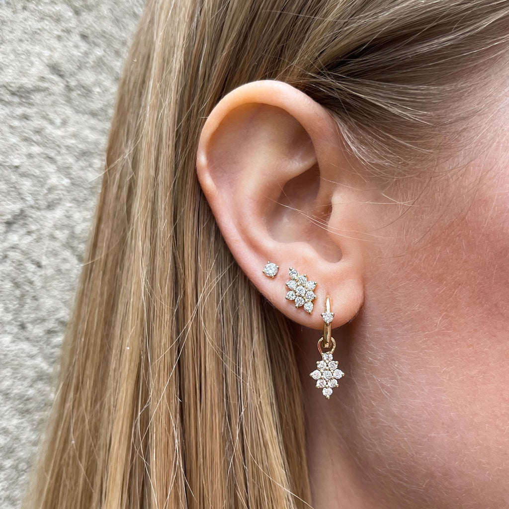 OLYMPIA, Dianysos studs, Gold/White