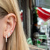 OLYMPIA, Dianysos studs, Gold/White