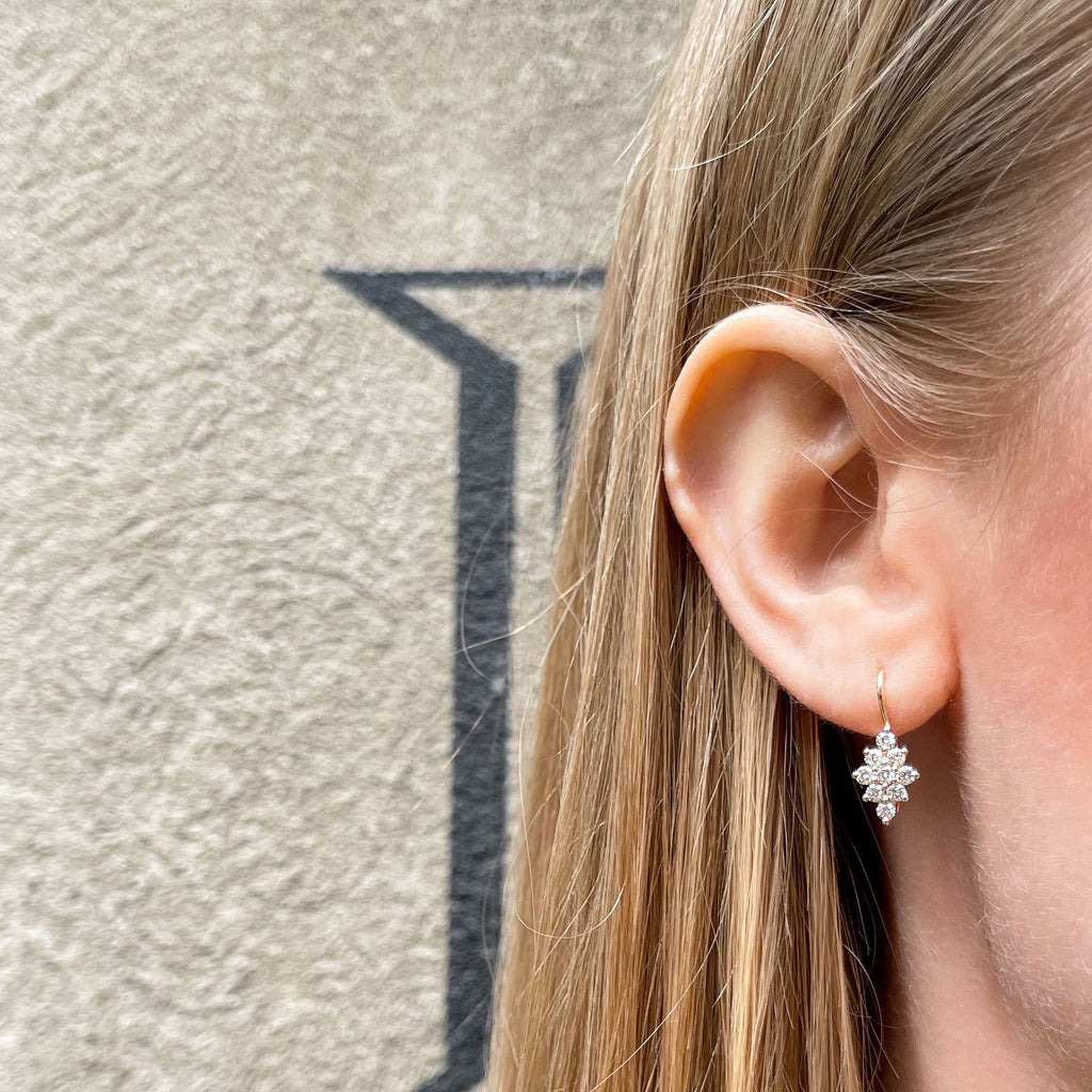 OLYMPIA, Dianysos Earring, Gold/White