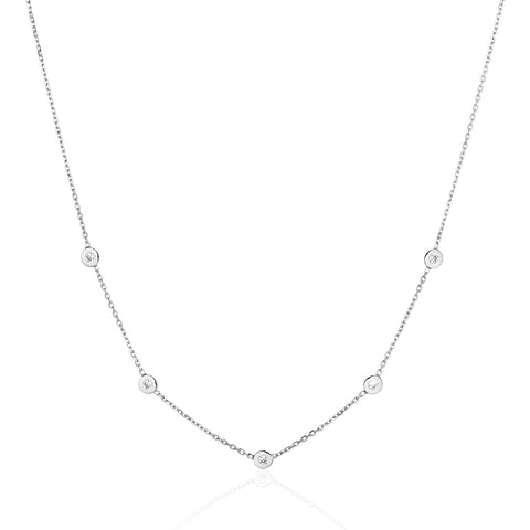 RIO, Hymn Necklace, White/White