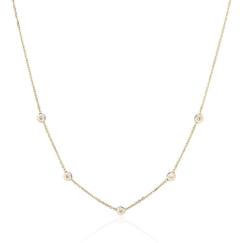 RIO, Hymn Necklace, Gold/White