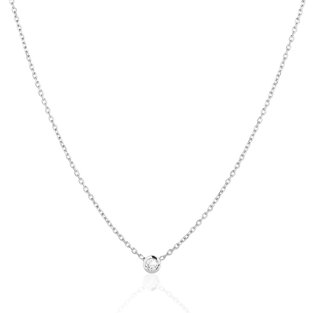 RIO, Motion Large Necklace, White/White