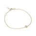 CIRCLE LINE, Tiny Circle/Large Bracelet, White/Gold