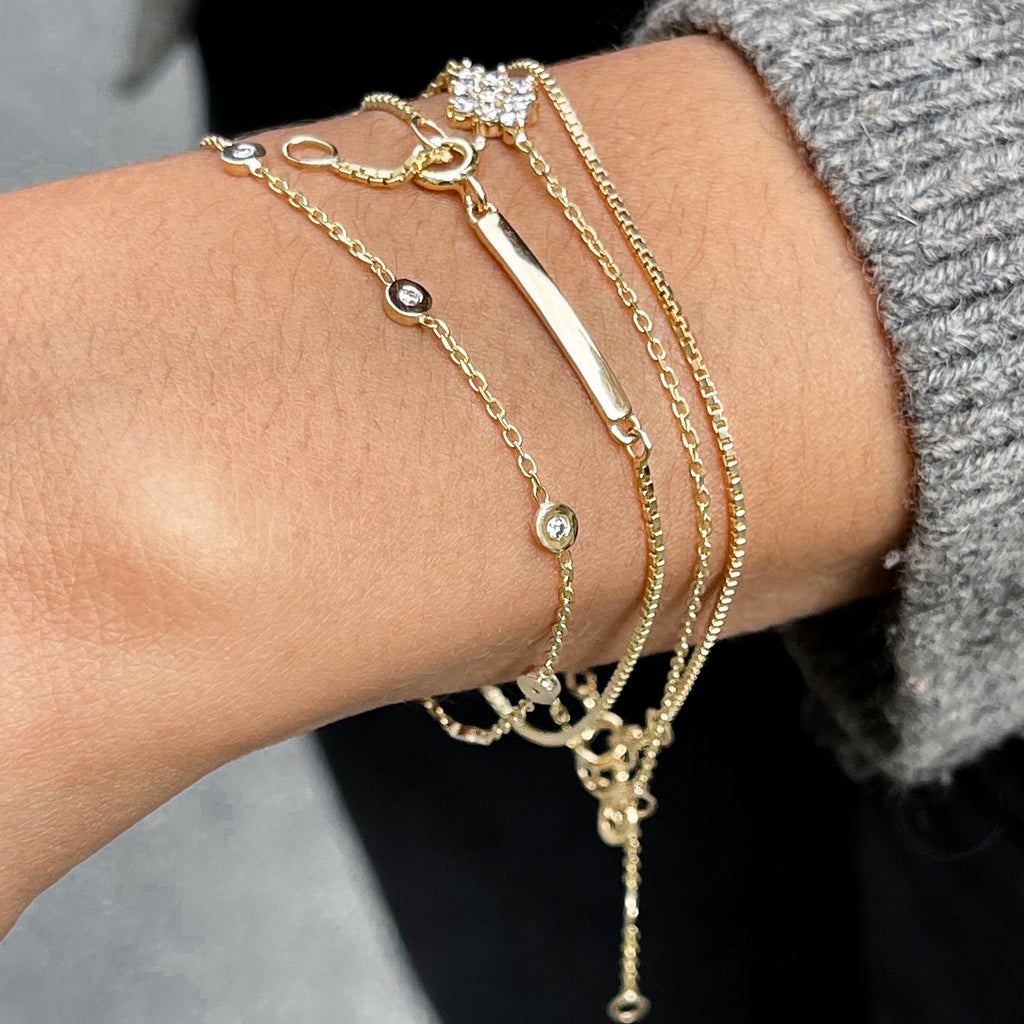 BASIC, Box Bracelet, 18k Gold