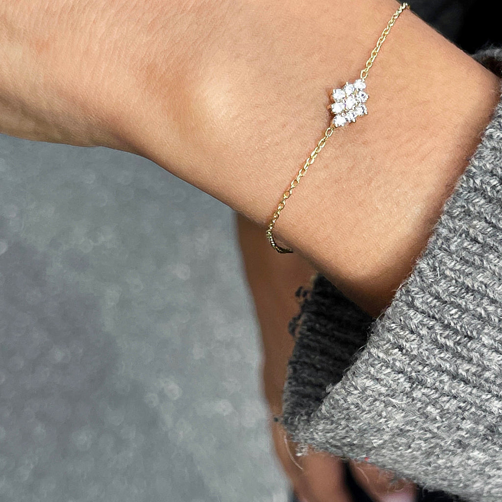 OLYMPIA, Dianysos Bracelet, Gold/White