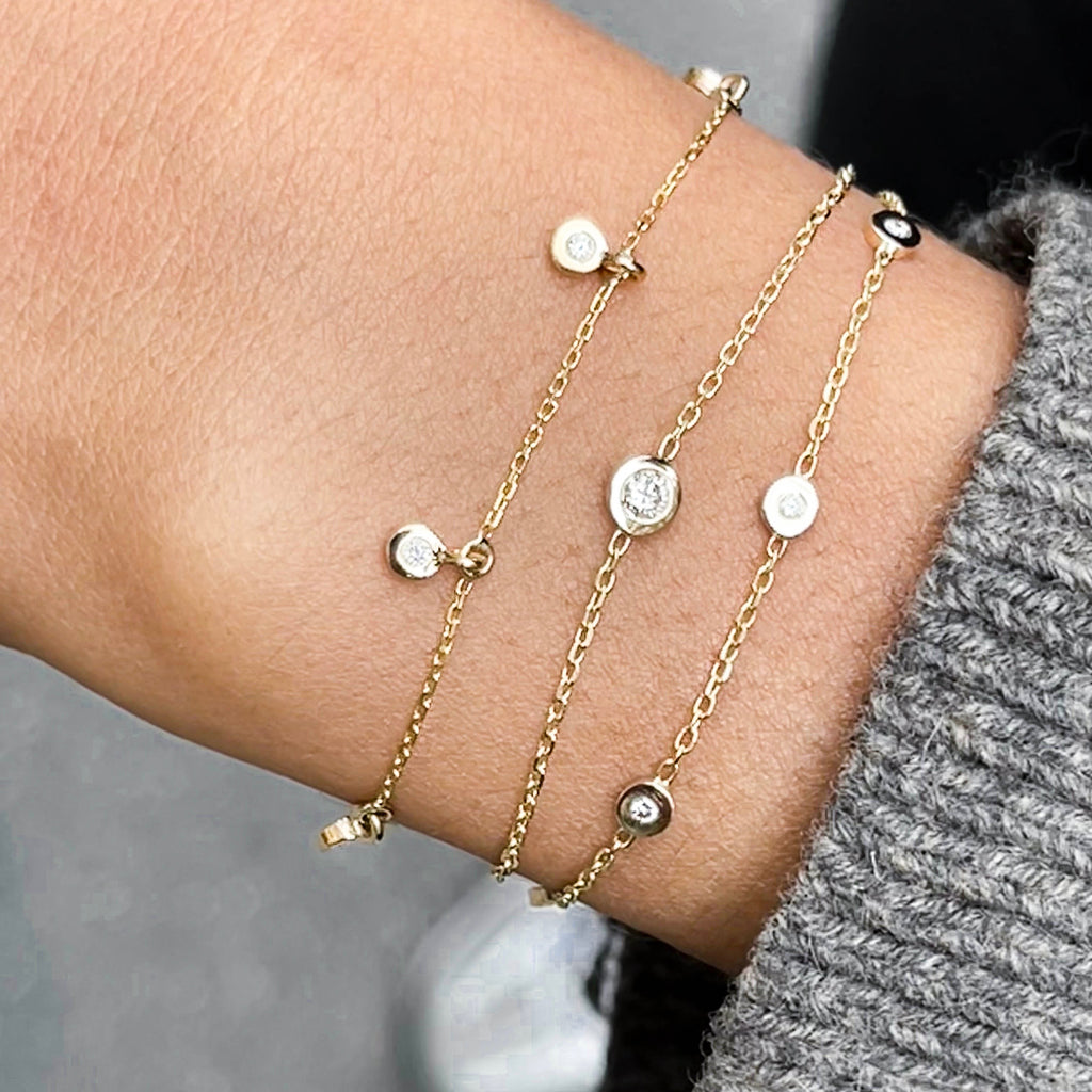 RIO, Motion Large Bracelet, Gold/White