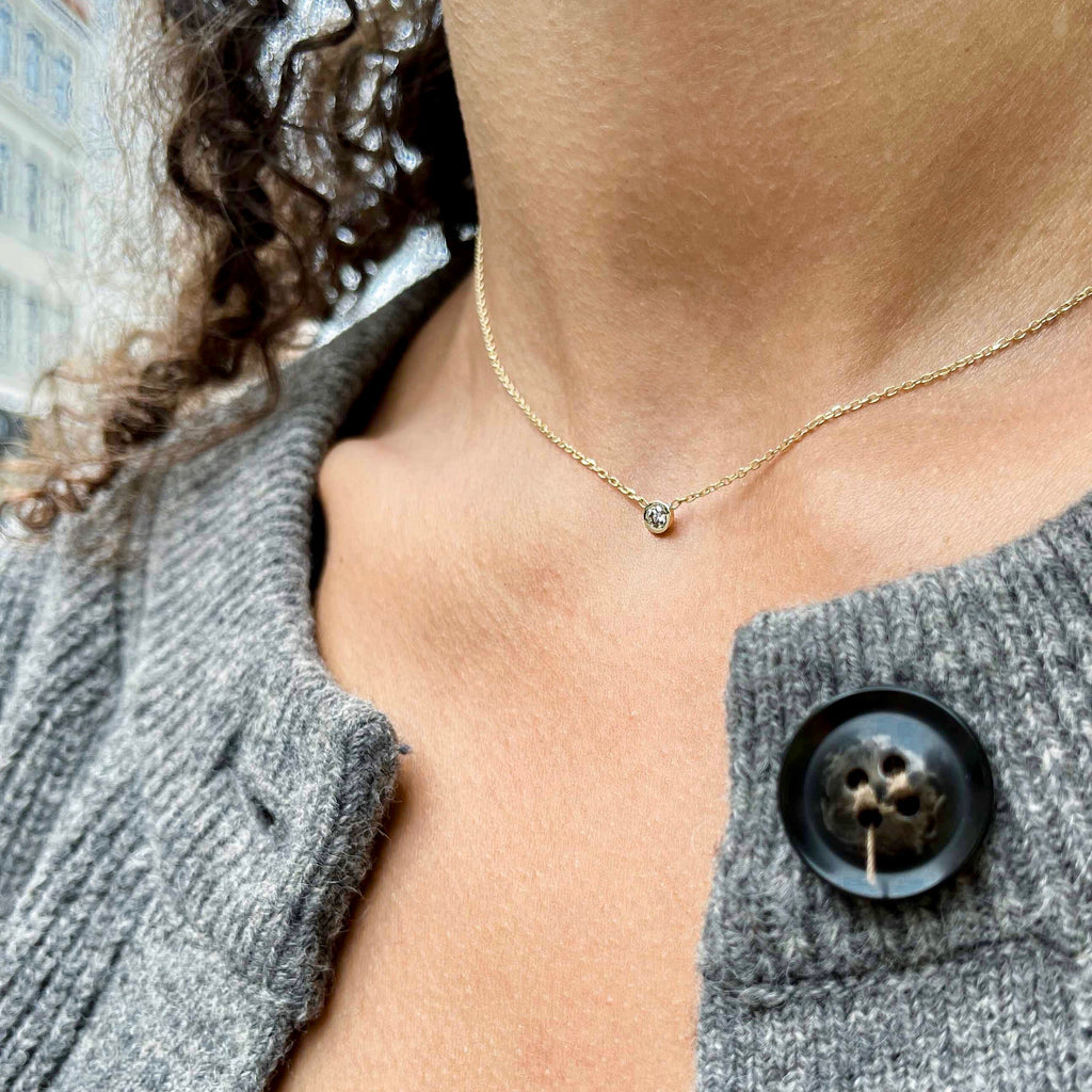 RIO, Motion Large Necklace, Gold/White