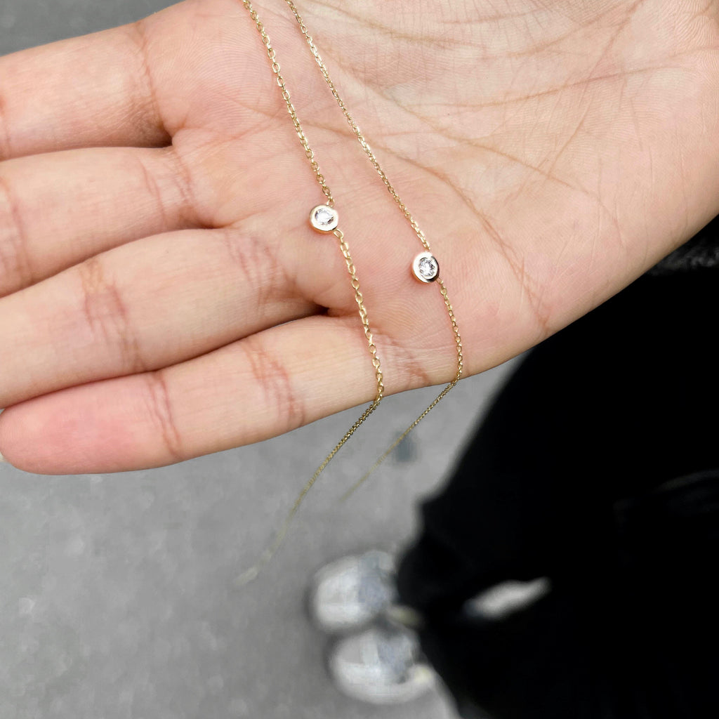 RIO, Motion Large Necklace, Gold/White