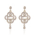 2-HEARTS, Large Earring, Gold/White