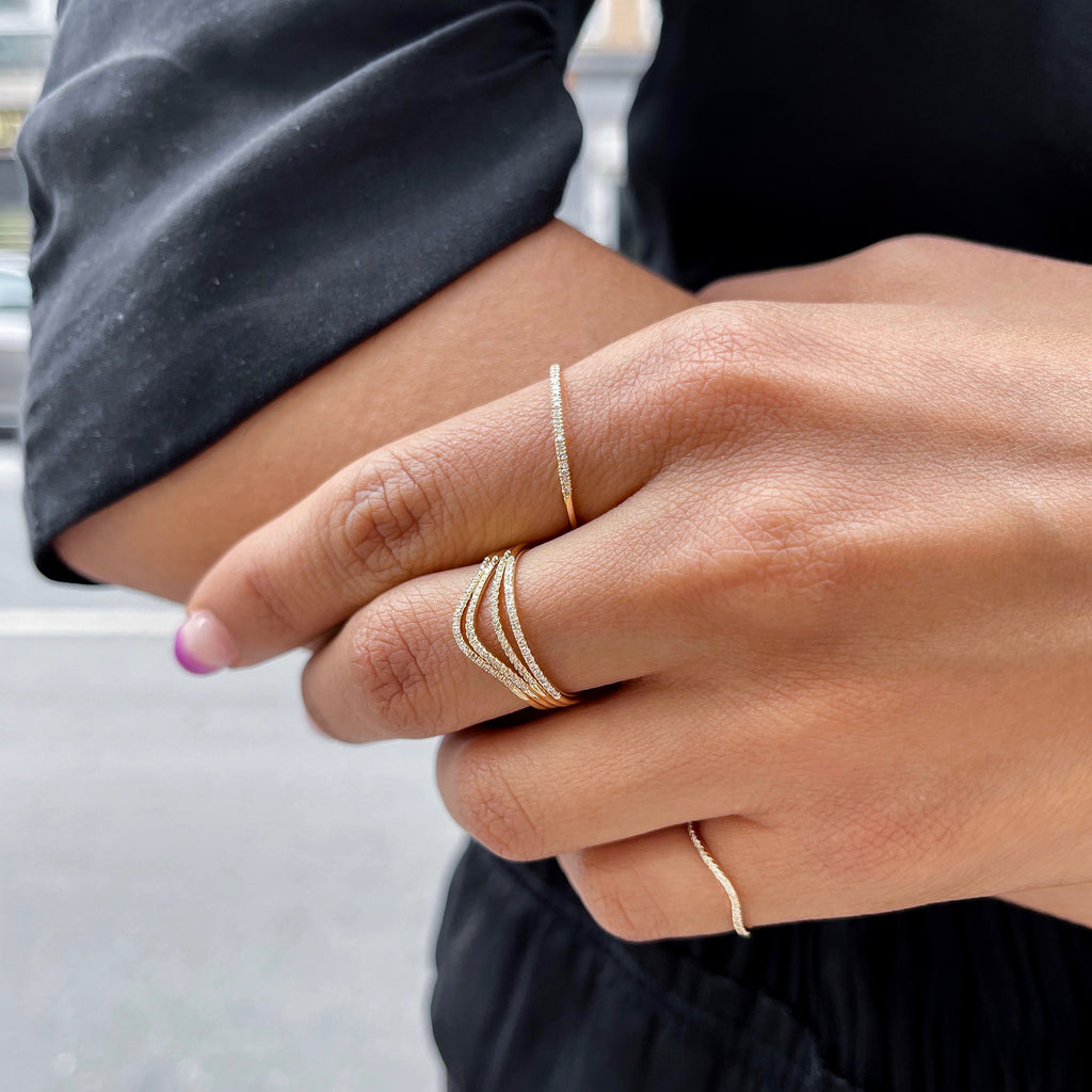 MARIN, Still diamond ring, Gold/White