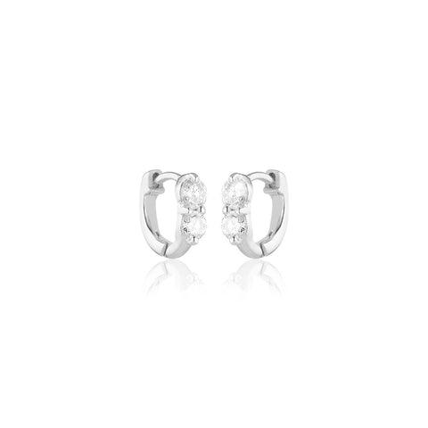 OLYMPIA, Hermes huggies 9mm 0,44ct, White/White