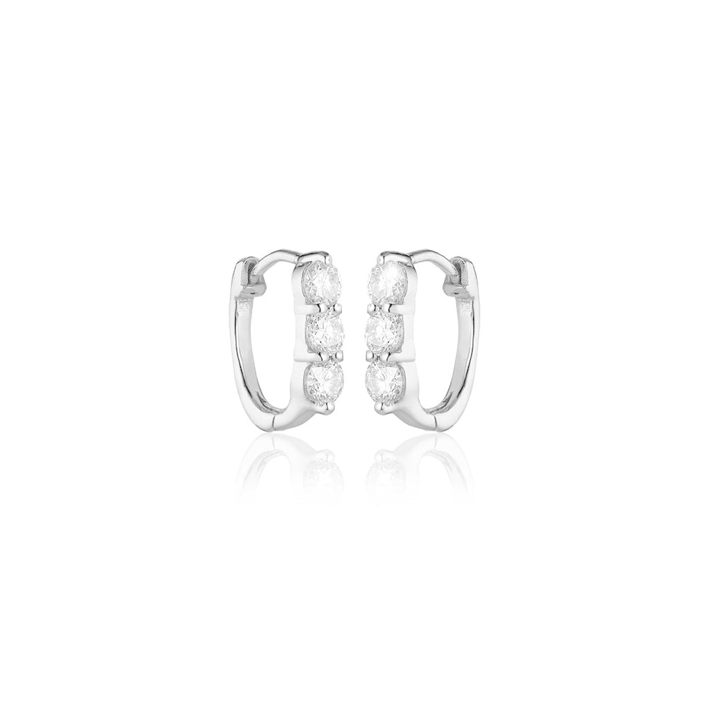 OLYMPIA, Hermes huggies 12mm 0,66ct, White/White