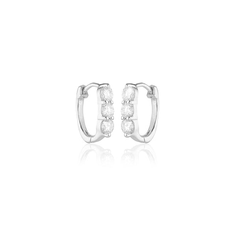 OLYMPIA, Hermes huggies 12mm 0,66ct, White/White