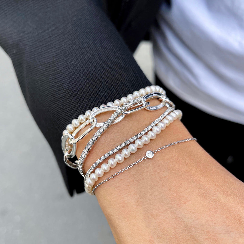 RIO, Move Bracelet, White/White diamonds