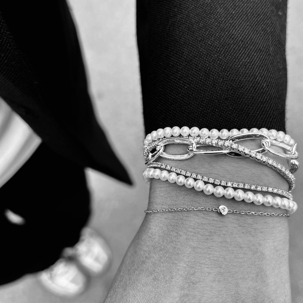 RIO, Move Bracelet, White/White diamonds