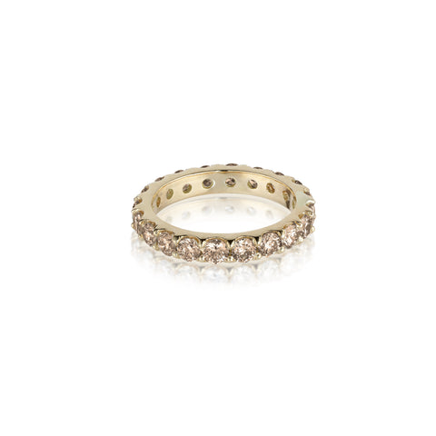 Aligned, 1/1 line 3mm Ring, Gold/Champagne