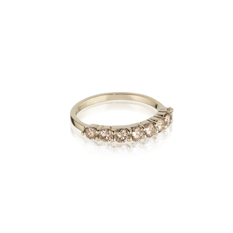 Aligned, 1/3 line 3mm Ring, Gold/Champagne