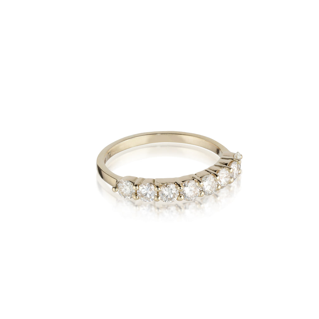 Aligned, 1/3 line 3mm Ring, Gold/White