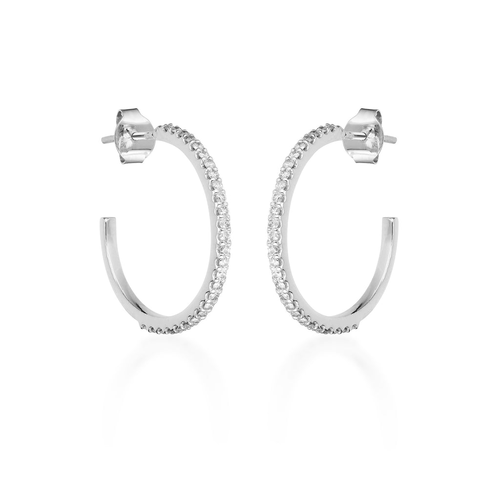 ALIGNED, Even Hoops 25mm 0,55ct, Gold/White