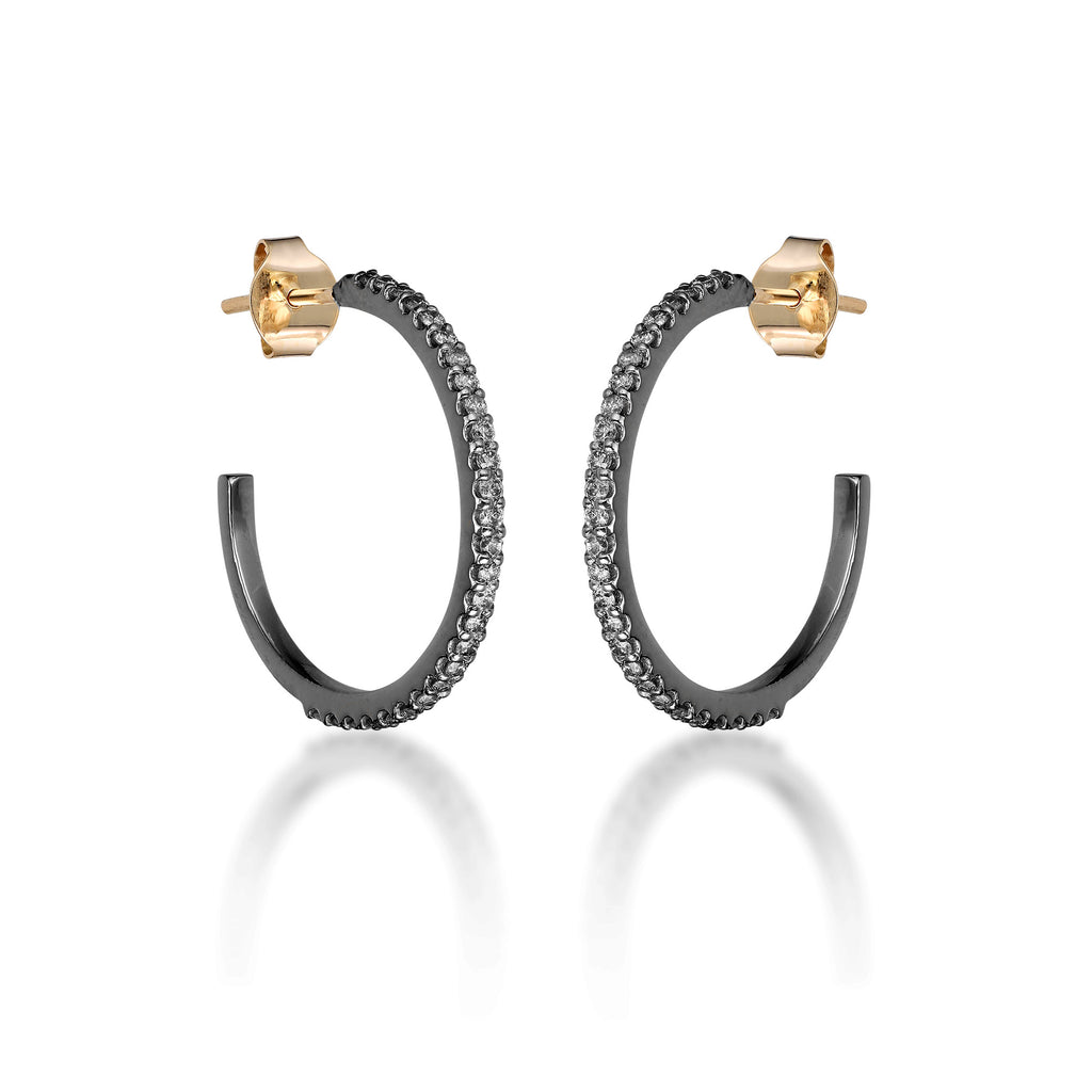 ALIGNED, Even Hoops 25mm, Dark/gold