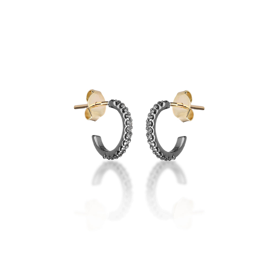 ALIGNED, Even Tiny Hoops 12mm, Dark/gold