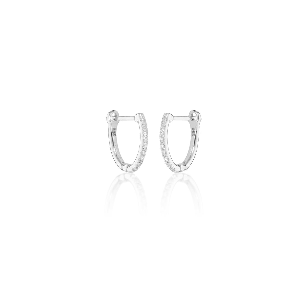 ALIGNED, Huggies mini 9/10mm 0,058ct, White/White