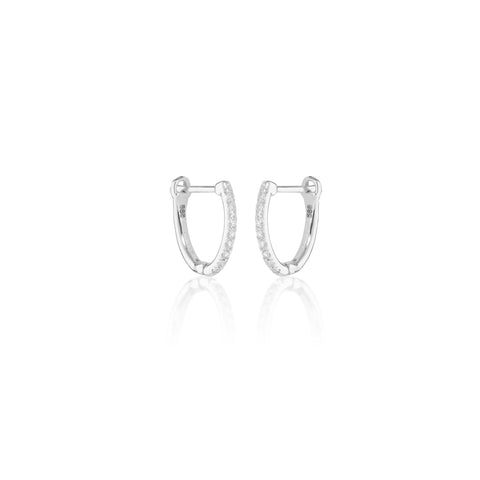 ALIGNED, Huggies mini 9/10mm 0,058ct, White/White