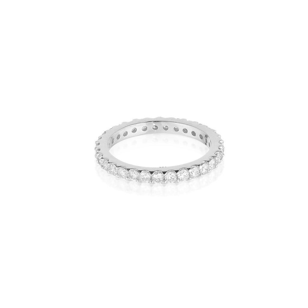 Aligned, 1/1 Line 2mm Ring, White/White