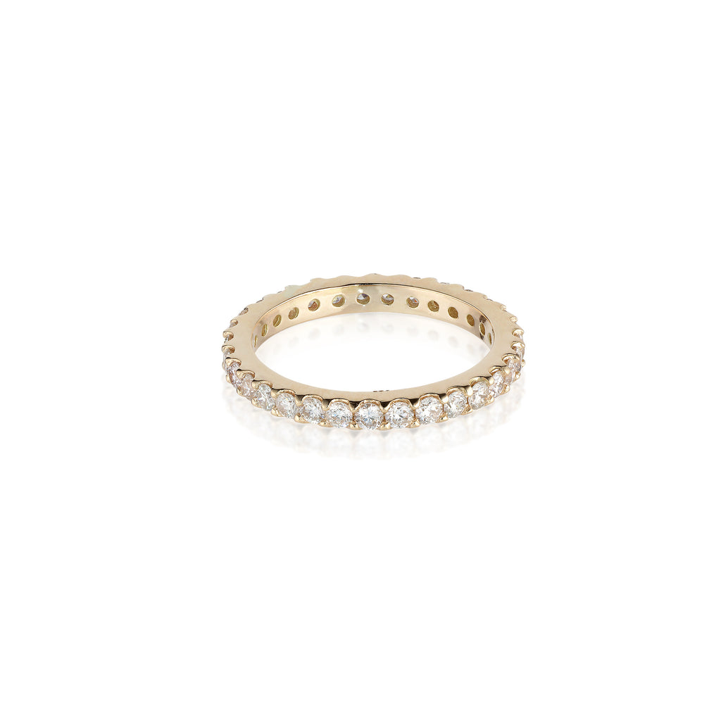 Aligned, 1/1 Line 2mm Ring, Gold/White