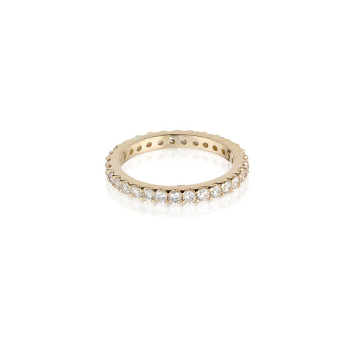 Aligned, 1/1 Line 2mm Ring, Gold/White