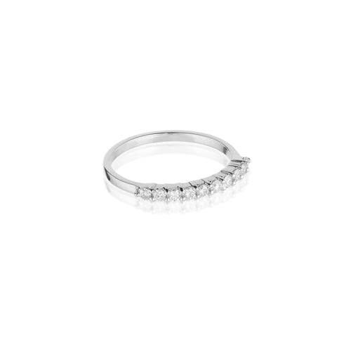 Aligned, 1/3 Line 2mm Ring, White/White