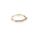 Aligned, 1/3 Line 2mm Ring, Gold/Champagne
