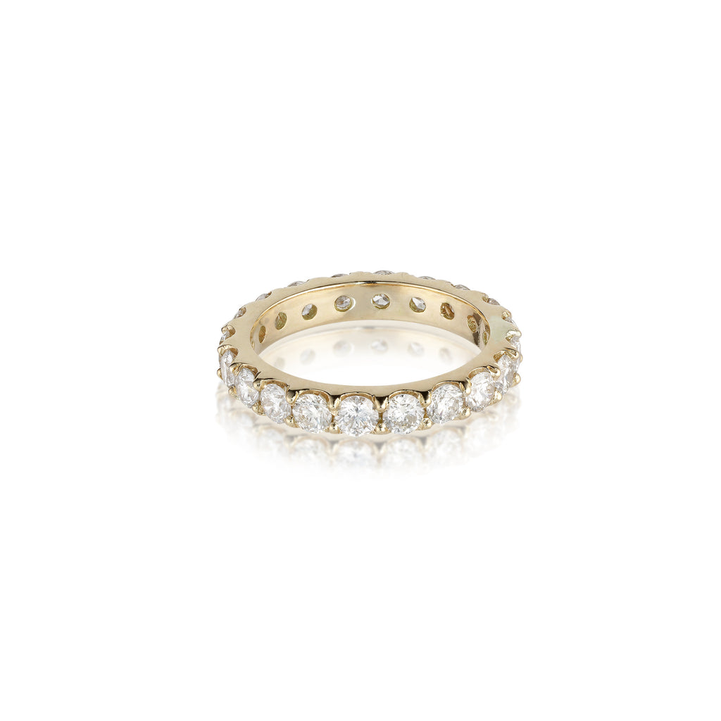 Aligned, 1/1 line 3mm Ring, Gold/White