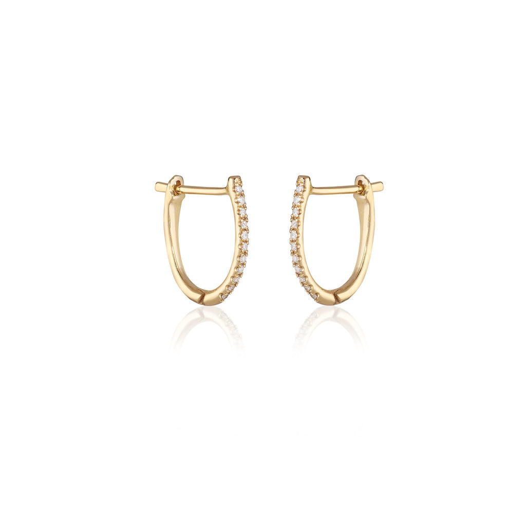 ALIGNED, Huggies 12/9mm 0,07ct, Gold/White