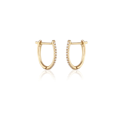 ALIGNED, Huggies 12/9mm 0,07ct, Gold/White