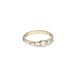 Aligned, 5-stone 0,56ct Ring, Gold/White