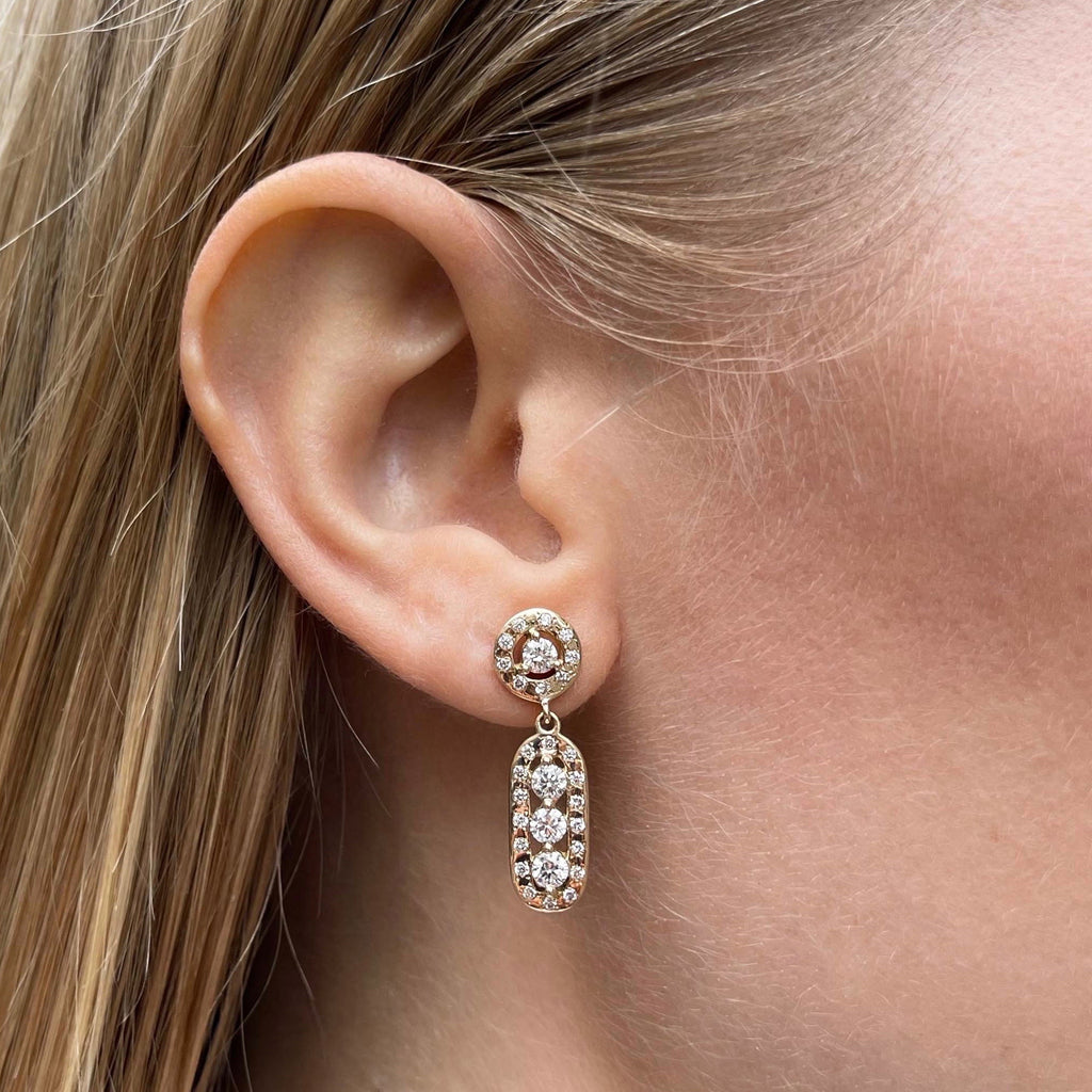 OLYMPIA, Athene Earrings, Gold