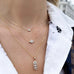 OLYMPIA, Dianysos Vertical Necklace, Gold/White