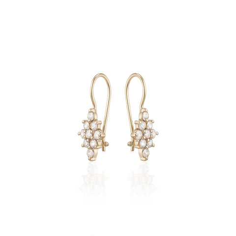 OLYMPIA, Dianysos Earring, Gold/White