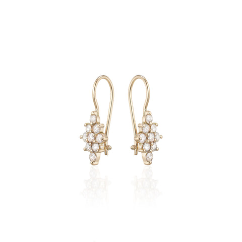 OLYMPIA, Dianysos Earring, Gold/White