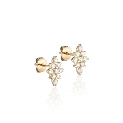 OLYMPIA, Dianysos studs, Gold/White