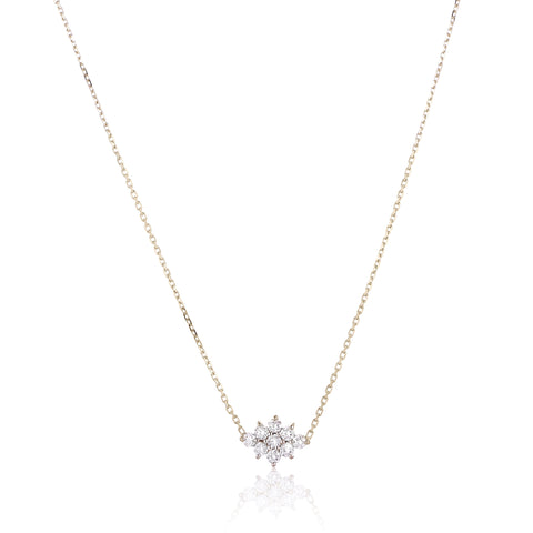 OLYMPIA, Dianysos Vertical Necklace, Gold/White