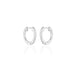 ALIGNED, EVEN oval huggies 12mm 0,20ct, White/White