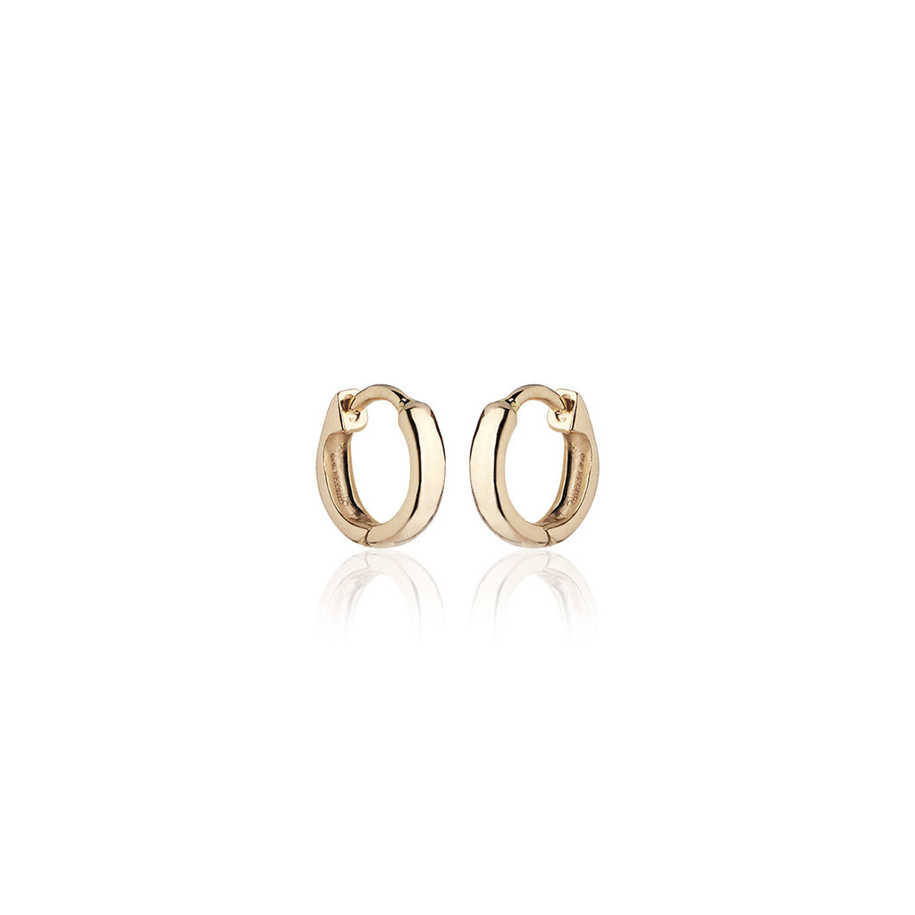 BASIC, Round 8mm huggies, Gold
