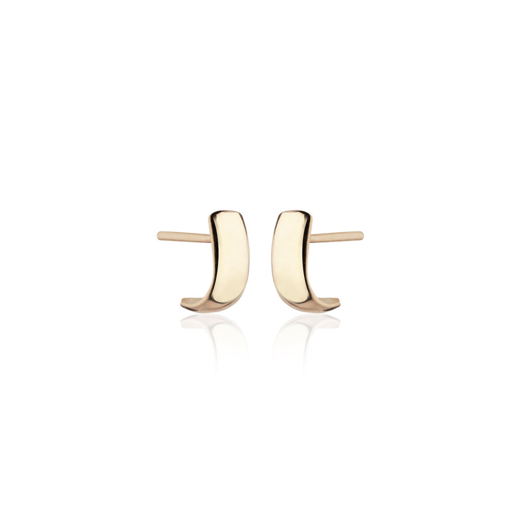 BASIC, Wide, flat hoops, Gold